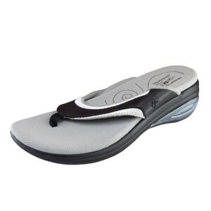 Grasshopper Sz 7 M‎ Black Flip Flop Synthetic Women Sandals 40088